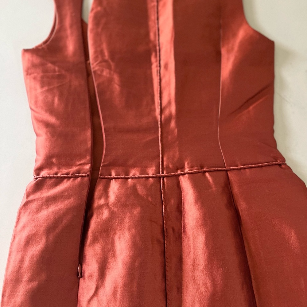 NWOT Chado Ralph Rucchi Salmon Silk Cocktail Dress - size 6 - Picture 4 of 12